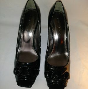 Etienne Aigner Black Open Toe high heels NWOB